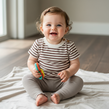 Conjunto niña calza y remera toalla