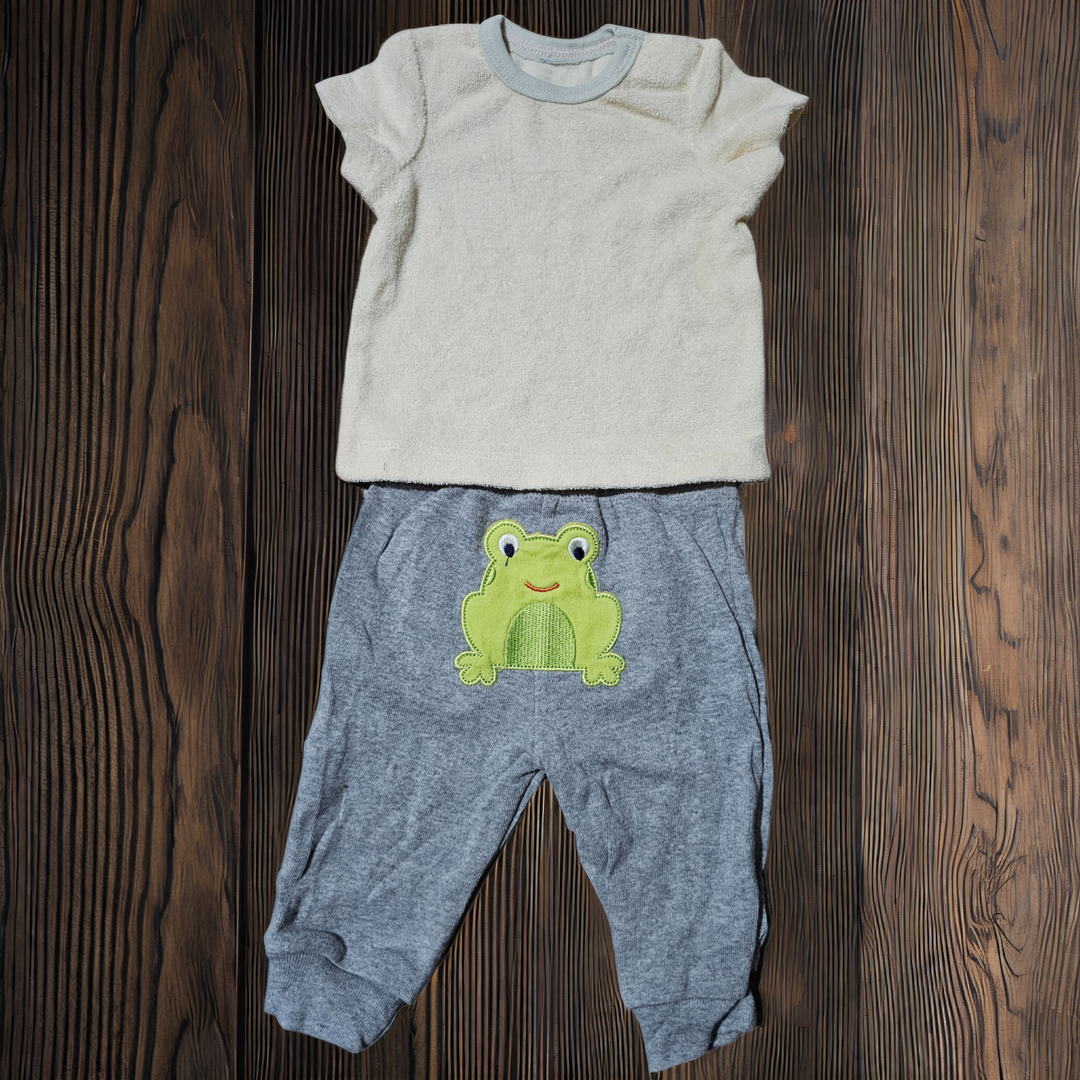 Conjunto niña calza y remera toalla