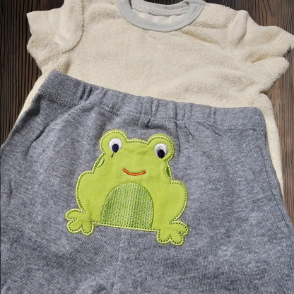 Conjunto niña calza y remera toalla