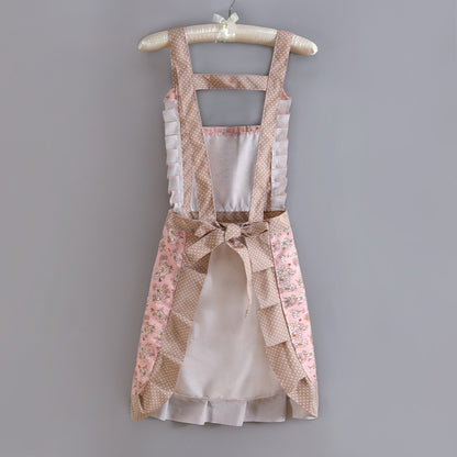 Delantal Floreado con bolsillo al frente 