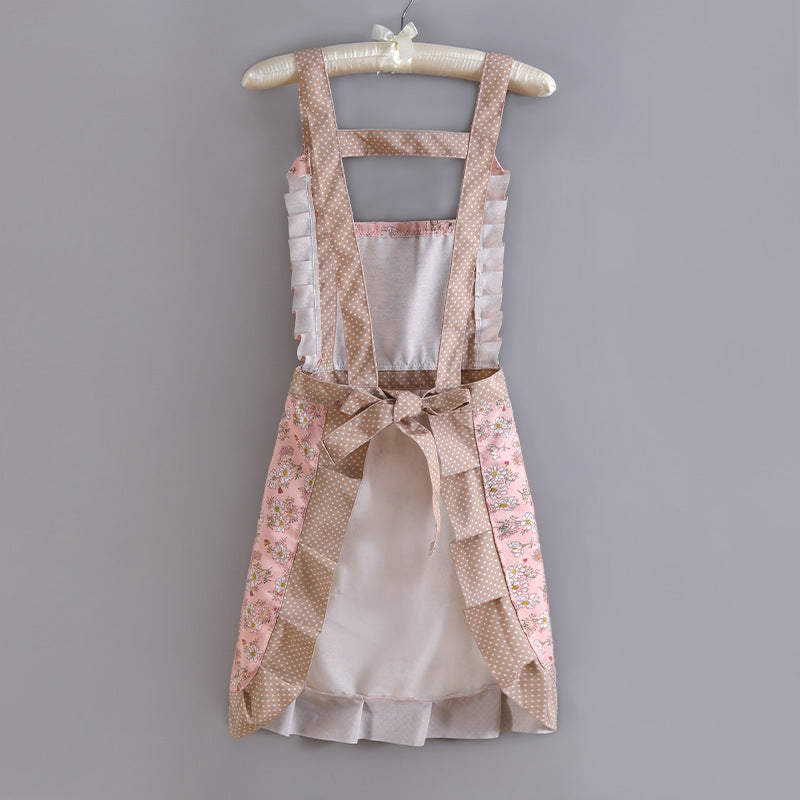 Delantal Floreado con bolsillo al frente 