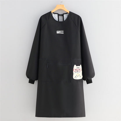 Delantal Impermeable Con Mangas Diseño Japonés Para Mujer