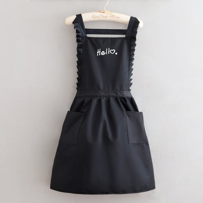 Delantal liso con 2 bolsillos al frente 