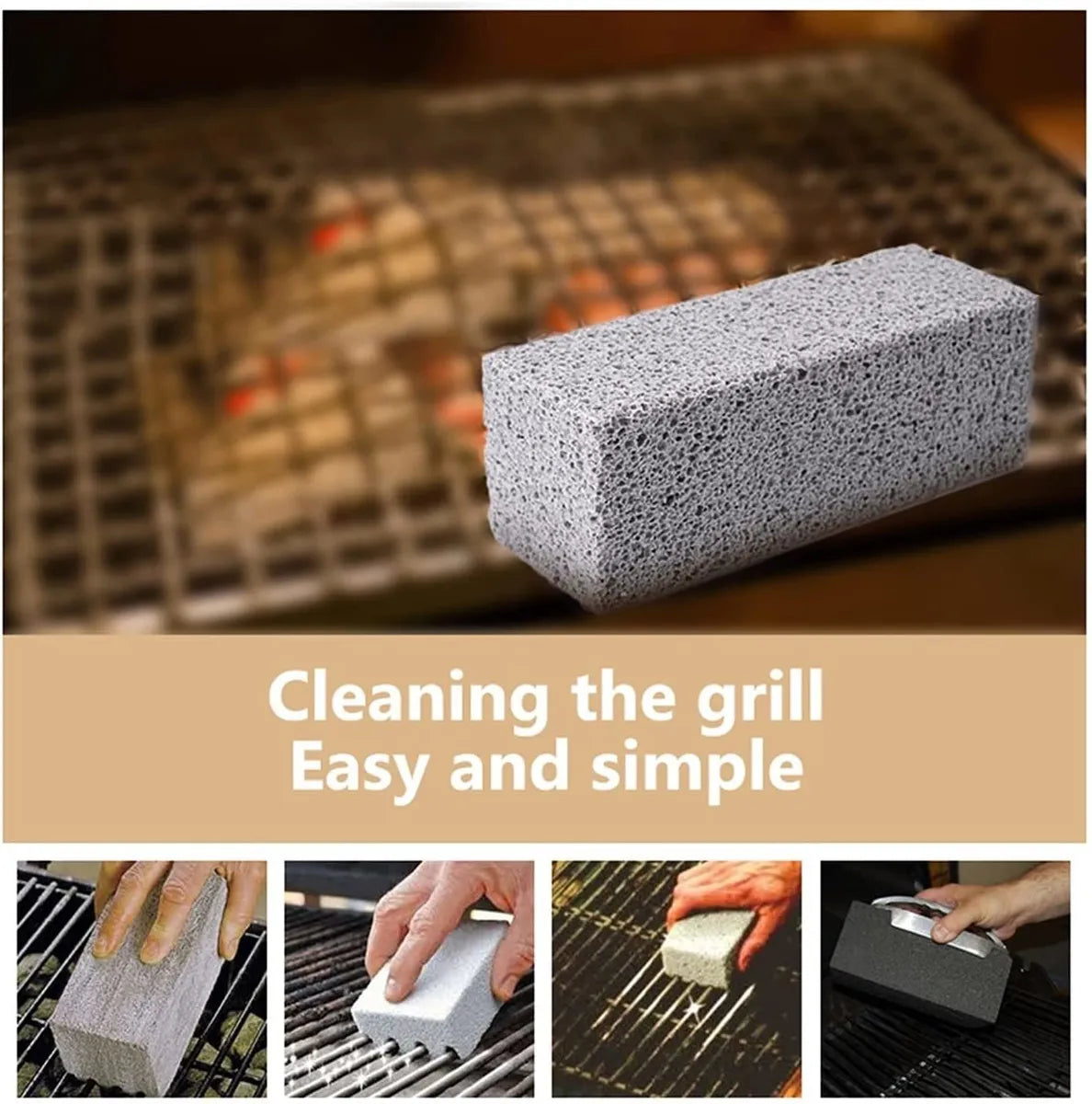 (Esponja/Bloque) para limpieza de parrilla