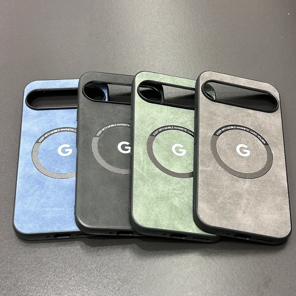 Funda Google Pixel 9 Pro Magsafe PU suave carga inalámbrica 