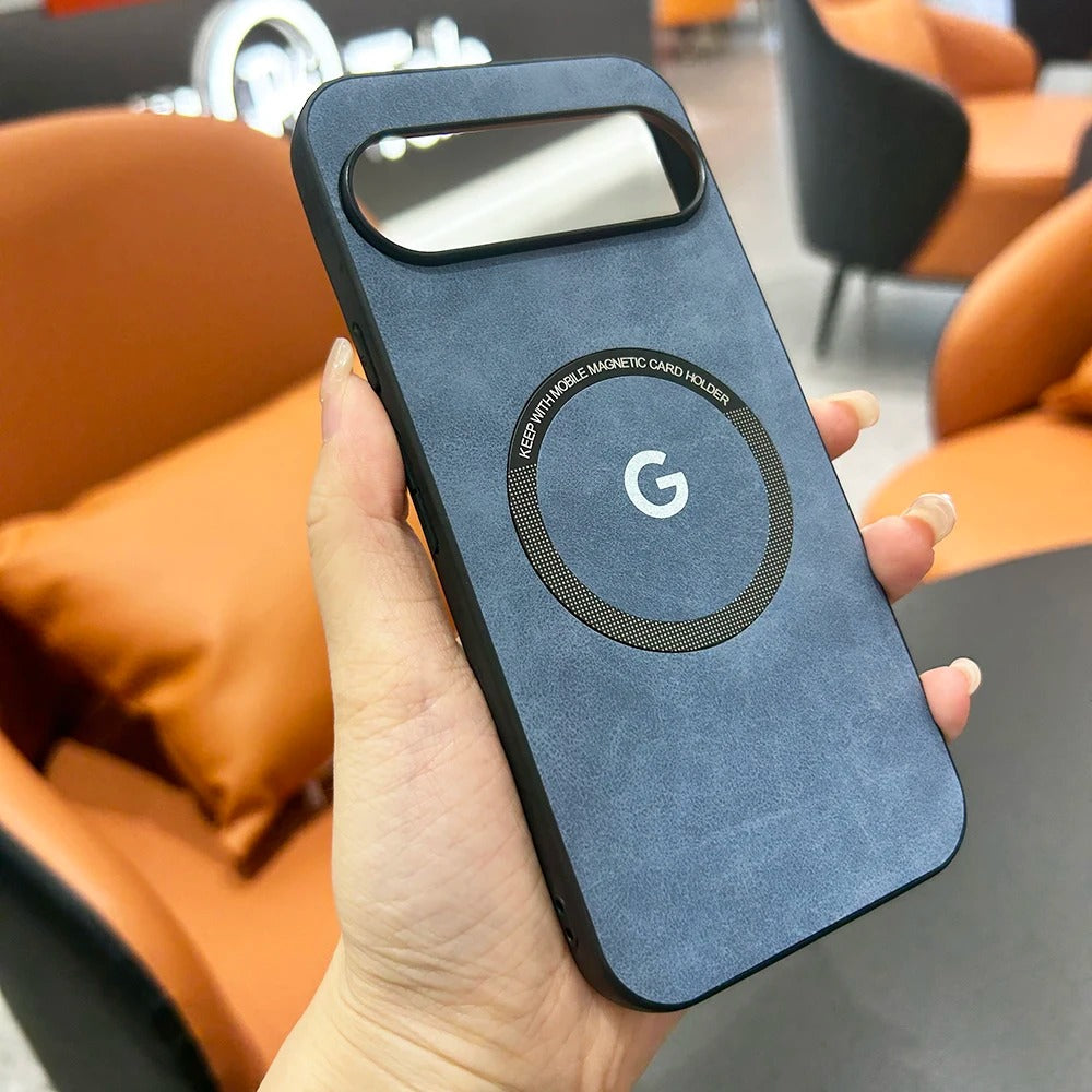 Funda Google Pixel 9 Pro Magsafe PU suave carga inalámbrica 