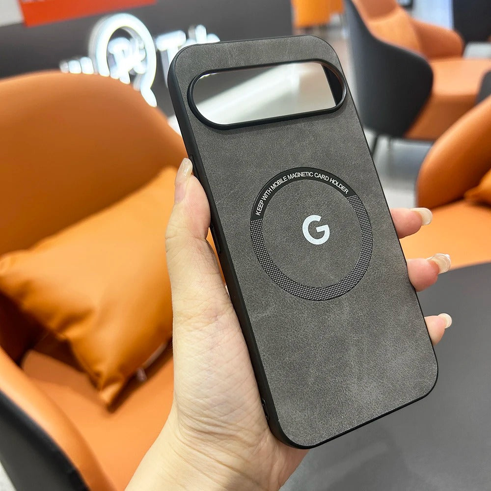 Funda Google Pixel 9 Pro Magsafe PU suave carga inalámbrica 