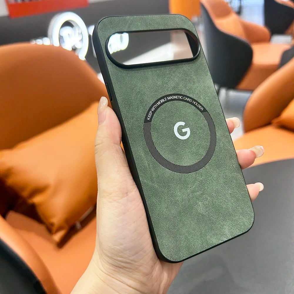 Funda Google Pixel 9 Pro Magsafe PU suave carga inalámbrica 
