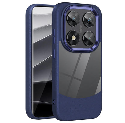 Funda Redmi Note 14 Pro Pro+ ventana transparente textura cuero 