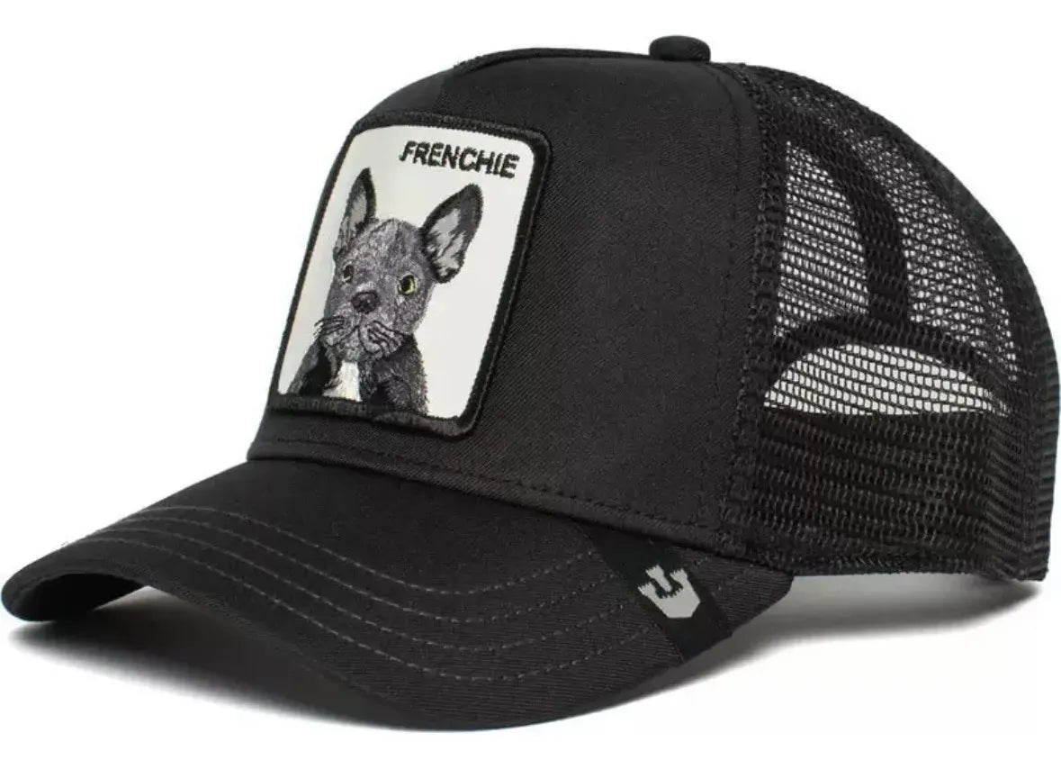 Gorra visera con parche animales - Negro