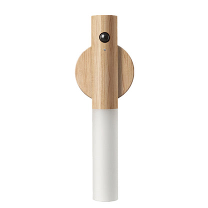 Lampara led en tubo magnetica de madera recargable con sensor de momiviento