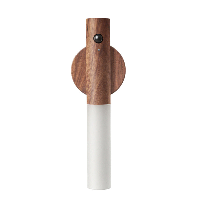 Lampara led en tubo magnetica de madera recargable con sensor de momiviento