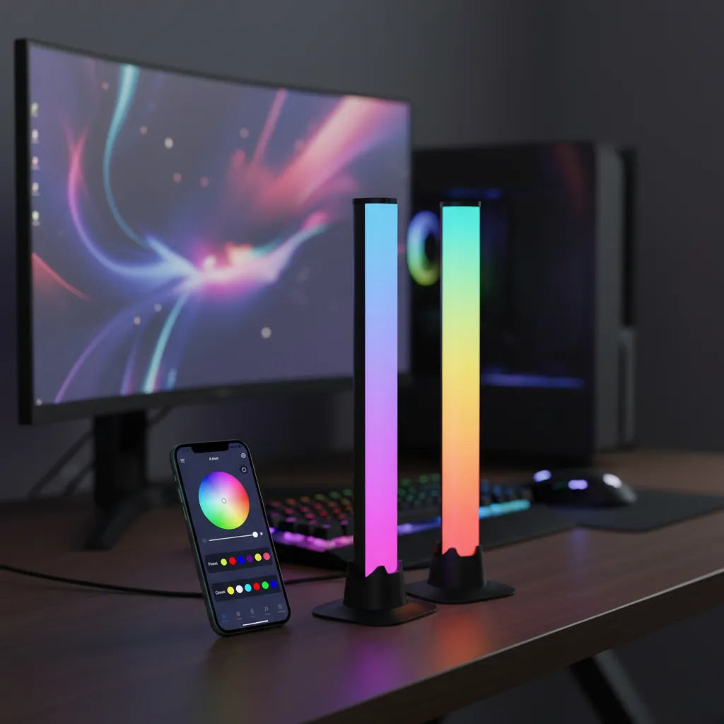 Luces RGB, luz de ritmo, luz de inducción creativa, sensor humano recargable