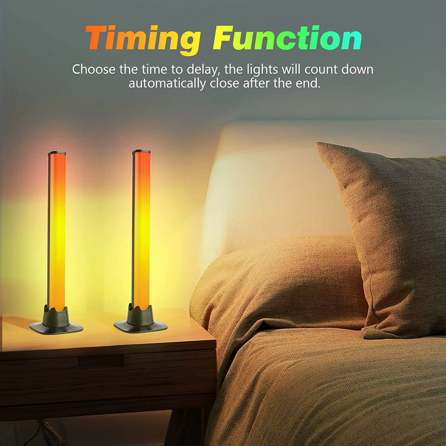 Luces RGB, luz de ritmo, luz de inducción creativa, sensor humano recargable