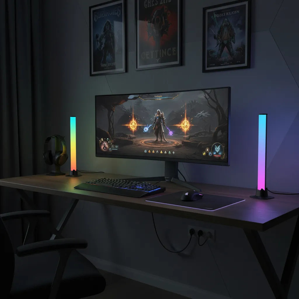 Luces RGB, luz de ritmo, luz de inducción creativa, sensor humano recargable