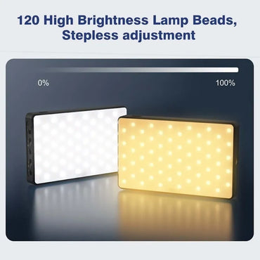 Luz de relleno Fotografía LED portátil de 3 colores con clip vertical y clip trasero