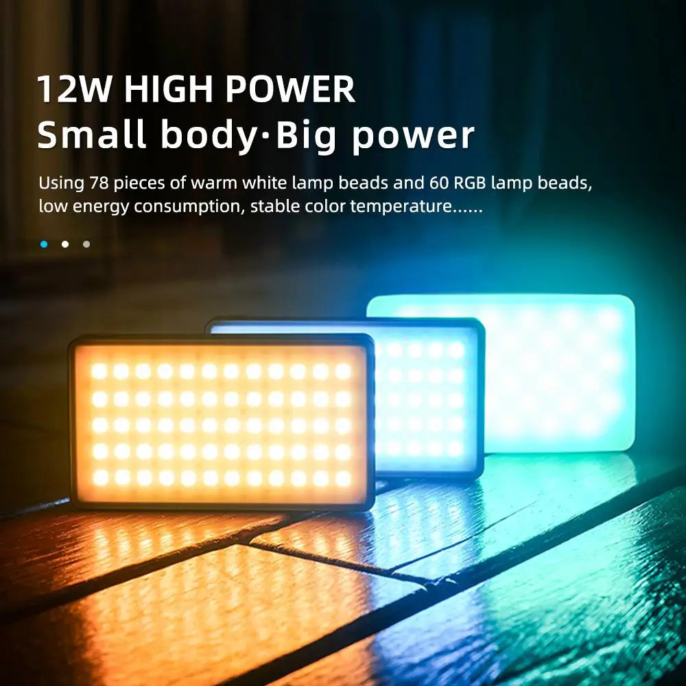 Luz de relleno Fotografía LED portátil de 3 colores con clip vertical y clip trasero