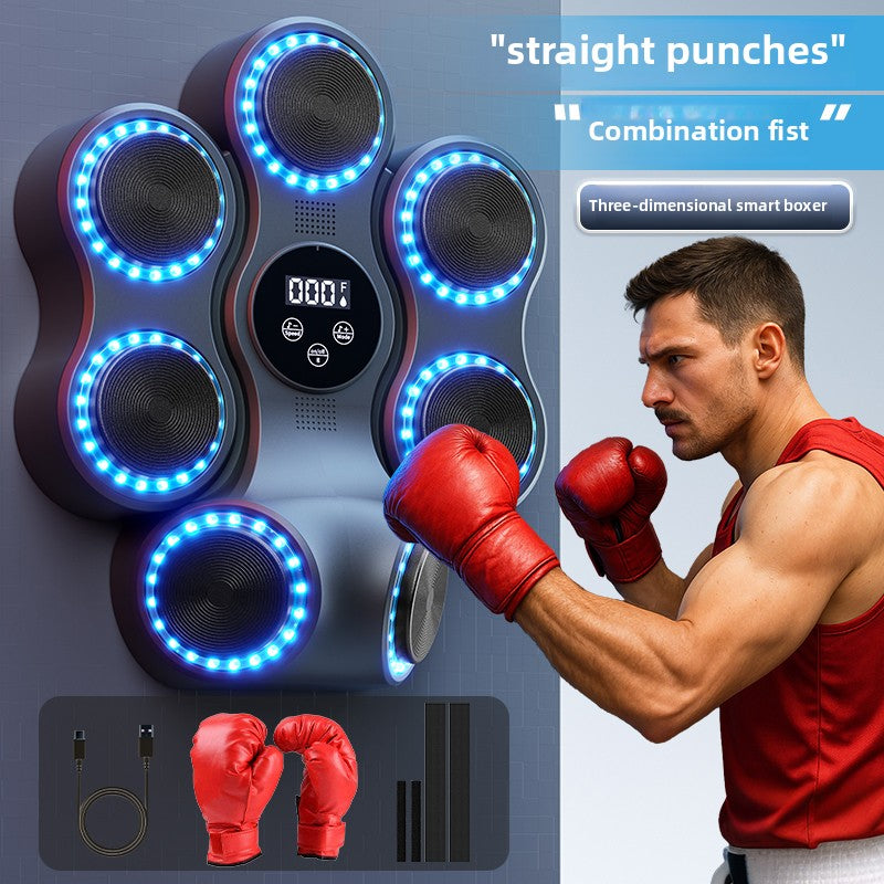 Máquina de Boxeo Musical Inteligente Bluetooth 9 Velocidades para Pared