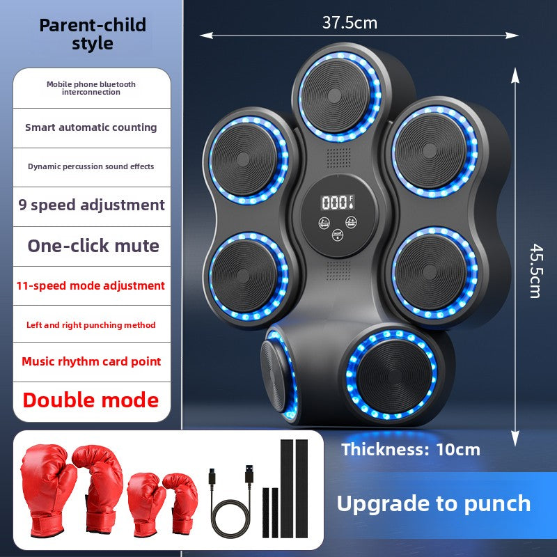 Máquina de Boxeo Musical Inteligente Bluetooth 9 Velocidades para Pared