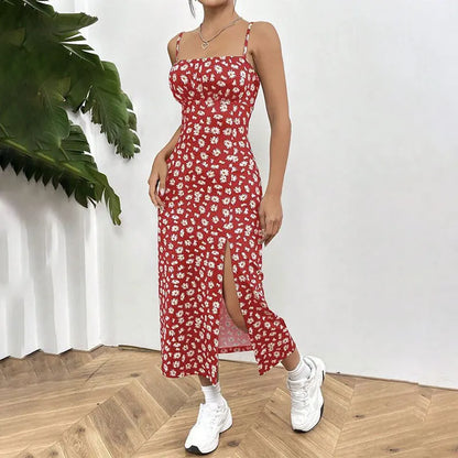 Maxivestido Estampado Daisy Flowers Tajo Alto