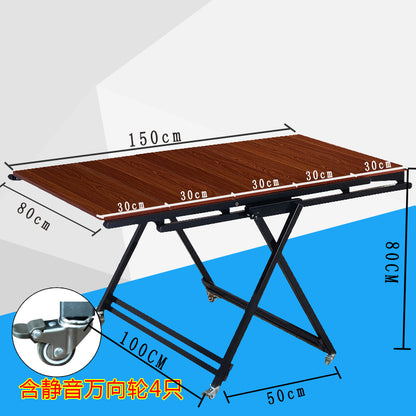 Mesa y Estantanteria Plegable madera Metal Multifunción