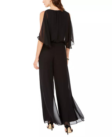 Mono dama Largo gasa con cinto y broches d e strass