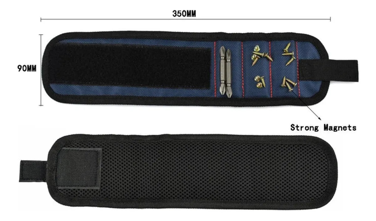 Muñequera Magnética para Herramientas 5 lineas 10 imanes 