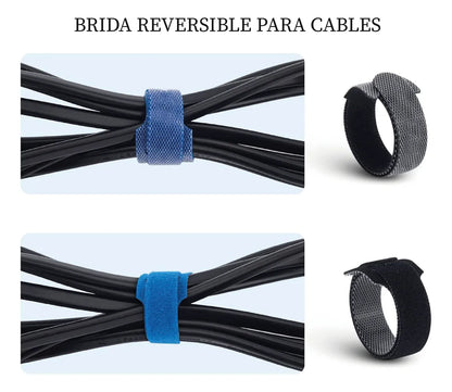 Organizador de cables presinto velcro 