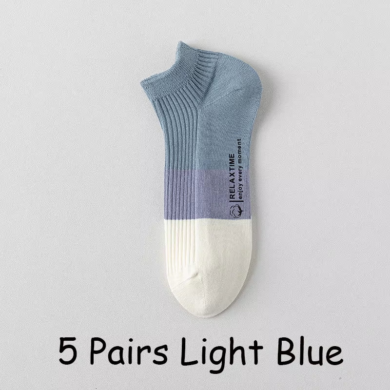 Pack 5 Pares Medias Invisibles Tobilleras Algodon Unisex