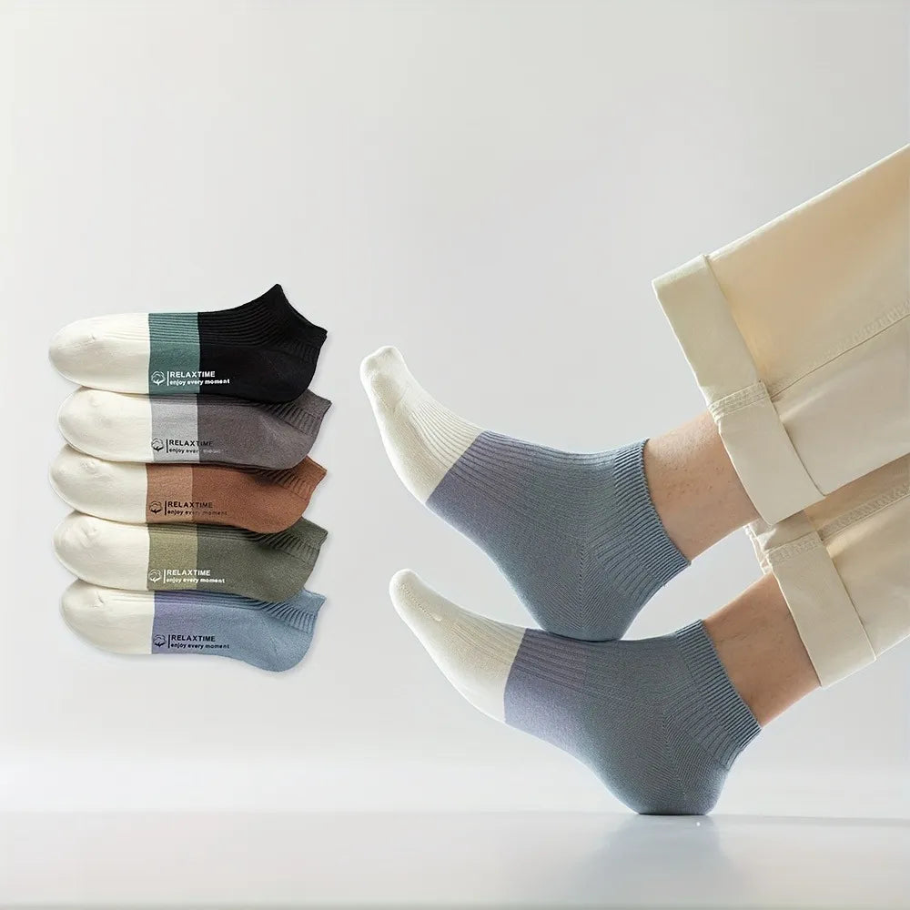 Pack 5 Pares Medias Invisibles Tobilleras Algodon Unisex - SD