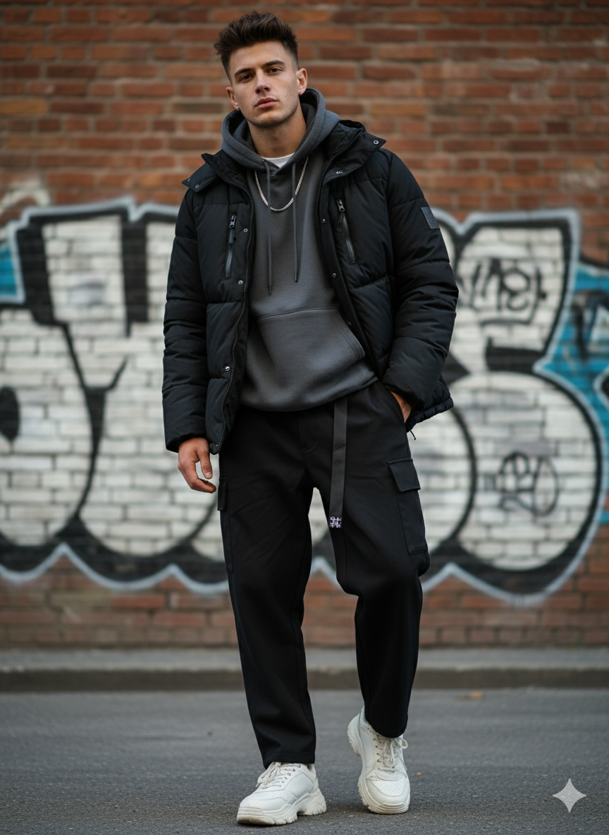 Pantalon Cargo con correa forrado por dentro 