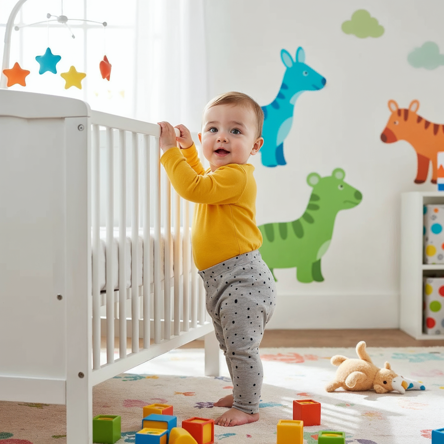 Pantalon niña tipo calza pintitas negras
