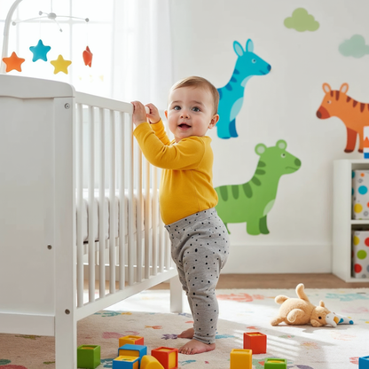 Pantalon niña tipo calza pintitas negras