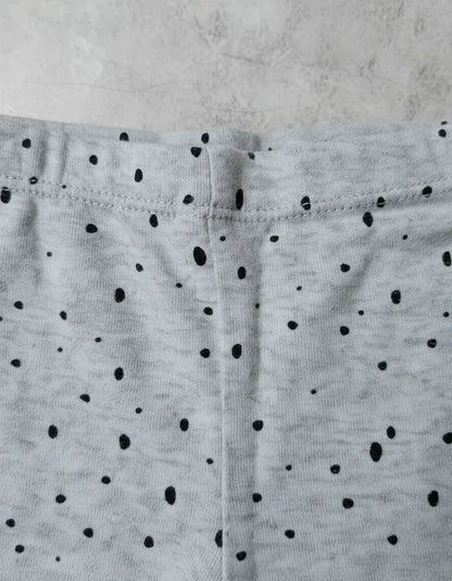 Pantalon niña tipo calza pintitas negras