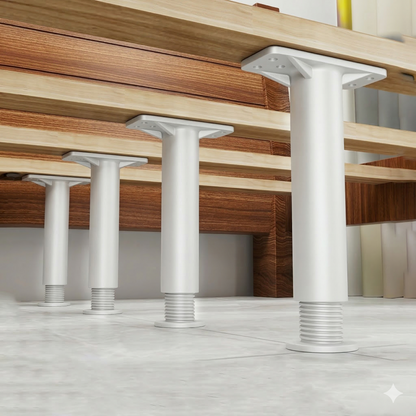 Pata ajustable , soporte, tubería, columna de soporte ajustable