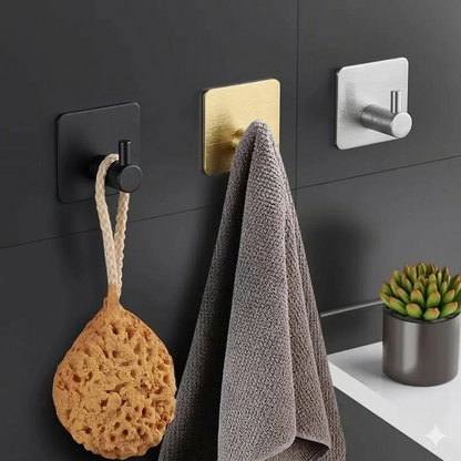 Perchero de Pared Autoadhesivo Acero Inoxidable. Ganchos