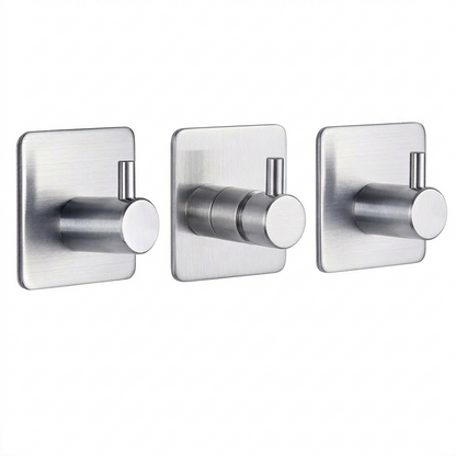 Perchero de Pared Autoadhesivo Acero Inoxidable. Ganchos