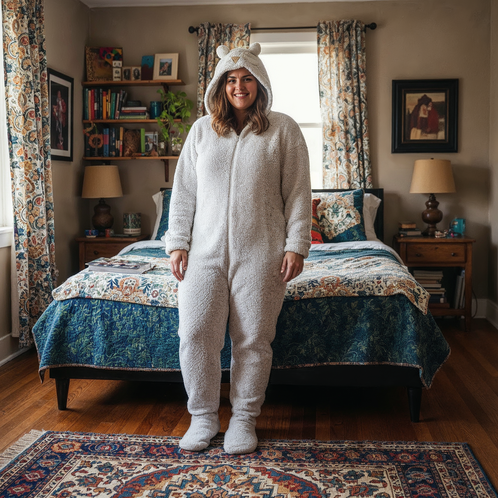 Pijama polar Buo blanco 3XL
