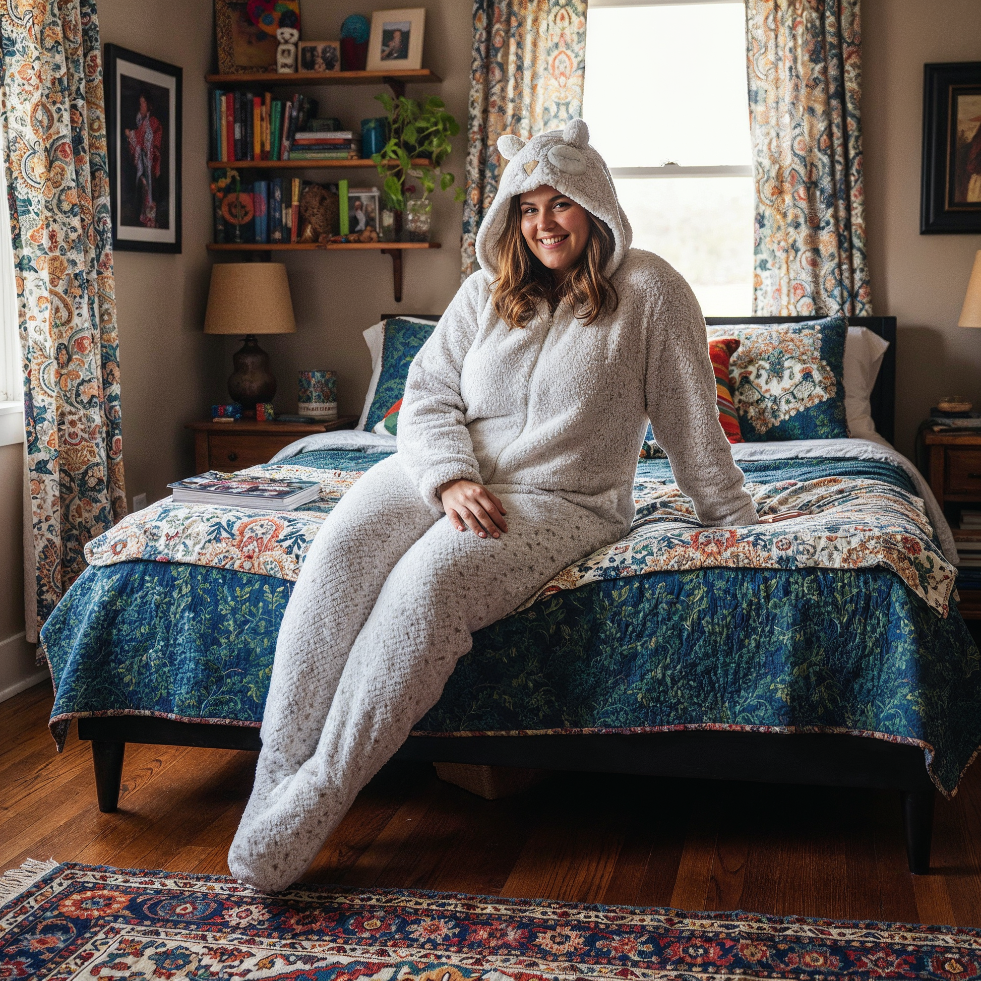 Pijama polar Buo blanco 3XL