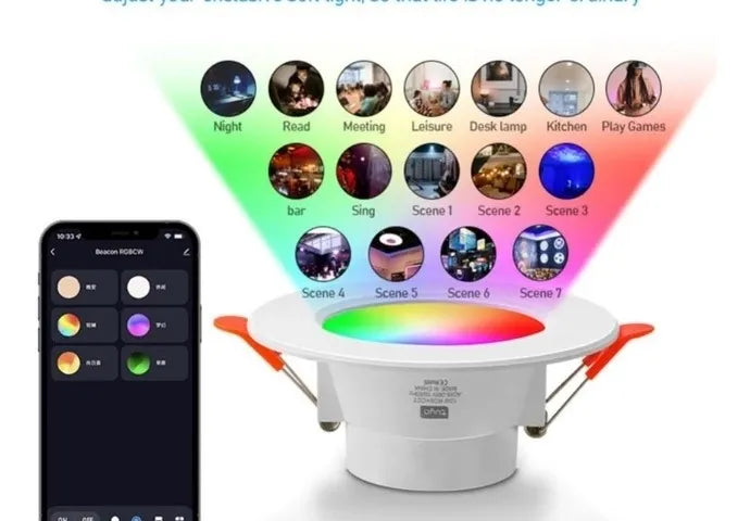 Plafon LED inteligente con bluetooth y wifi RGB