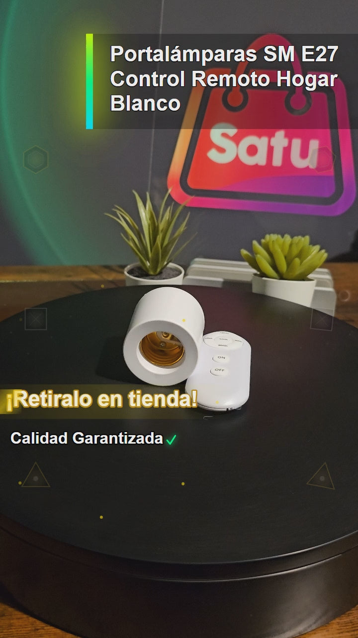 Portalámparas SM E27 Control Remoto Hogar Blanco