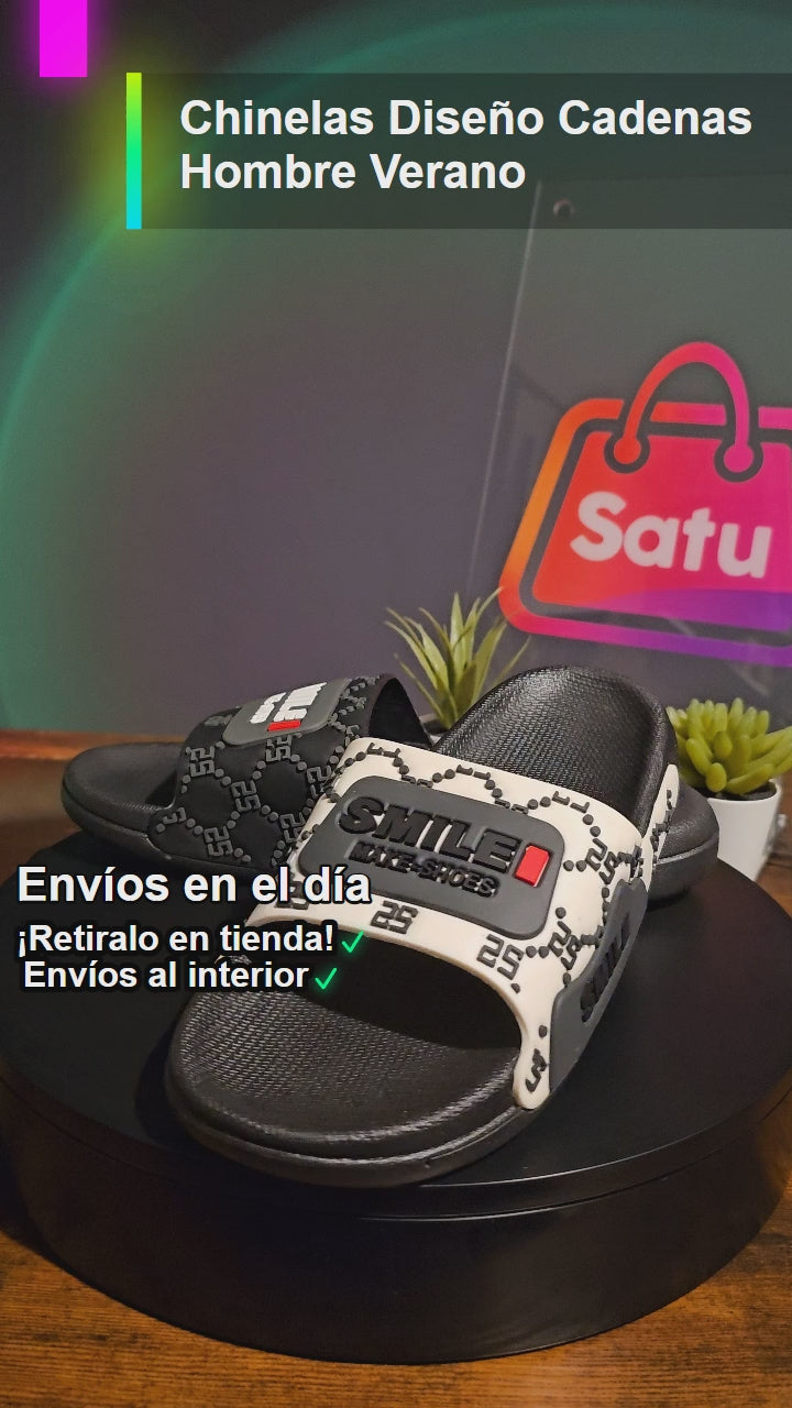 Chinelas Diseño Cadenas Hombre Verano