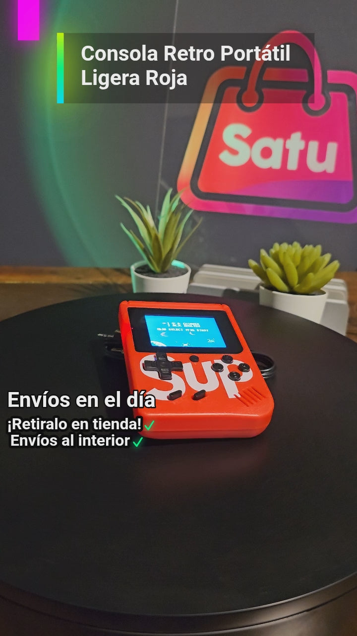 Consola Retro Portátil Ligera Roja
