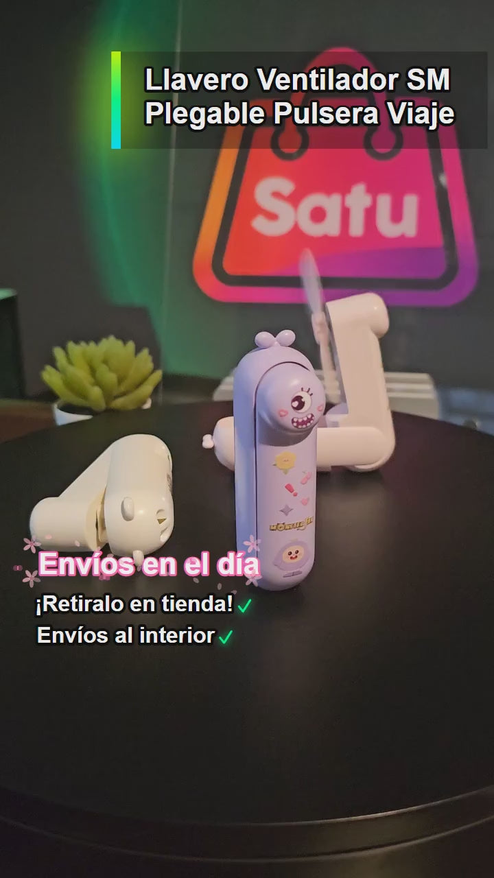 Llavero Ventilador SM Plegable Pulsera Viaje