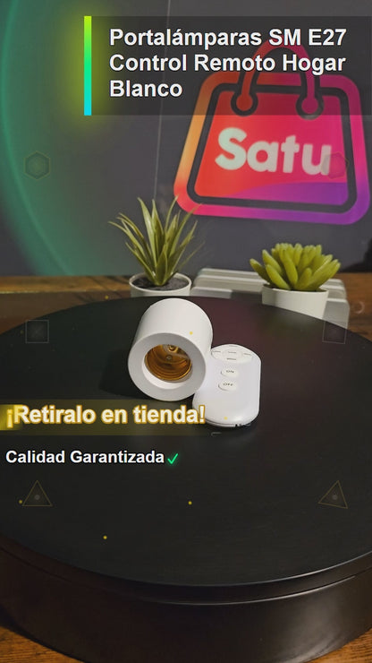 Portalámparas SM E27 Control Remoto Hogar Blanco
