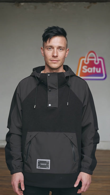 Buzo con Capucha SM Hombre Oversize Talles Grandes Negro