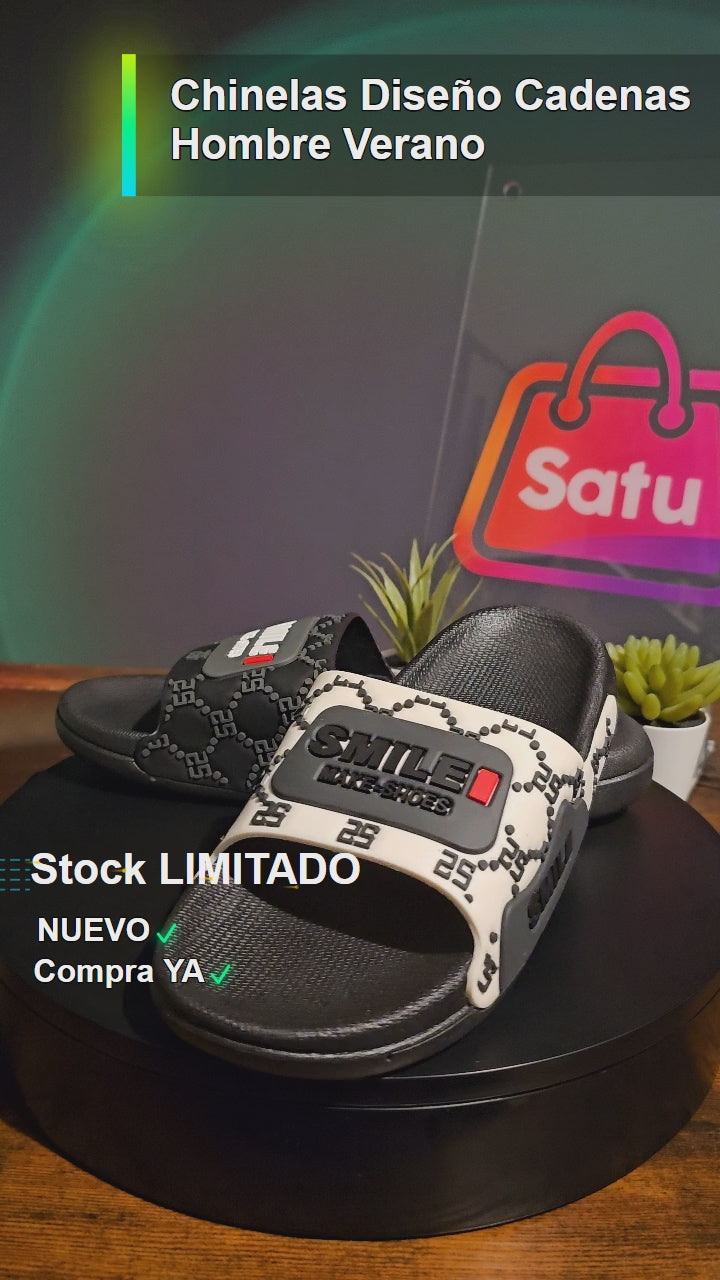 Chinelas Diseño Cadenas Hombre Verano