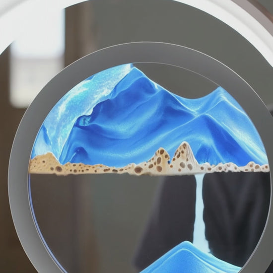 Lámpara de Mesa Reloj de Arena 3D Arena Movediza Carga Inalámbrica