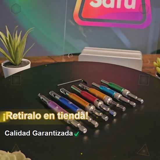 Set de Herramientas 7 Piezas para Carpintería Uso en Taladro Hexagonal