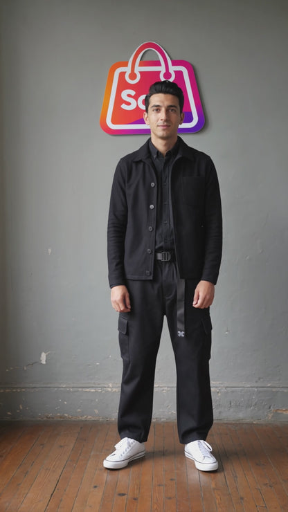 Pantalón Cargo Hombre con Correa Forrado por Dentro Ligero